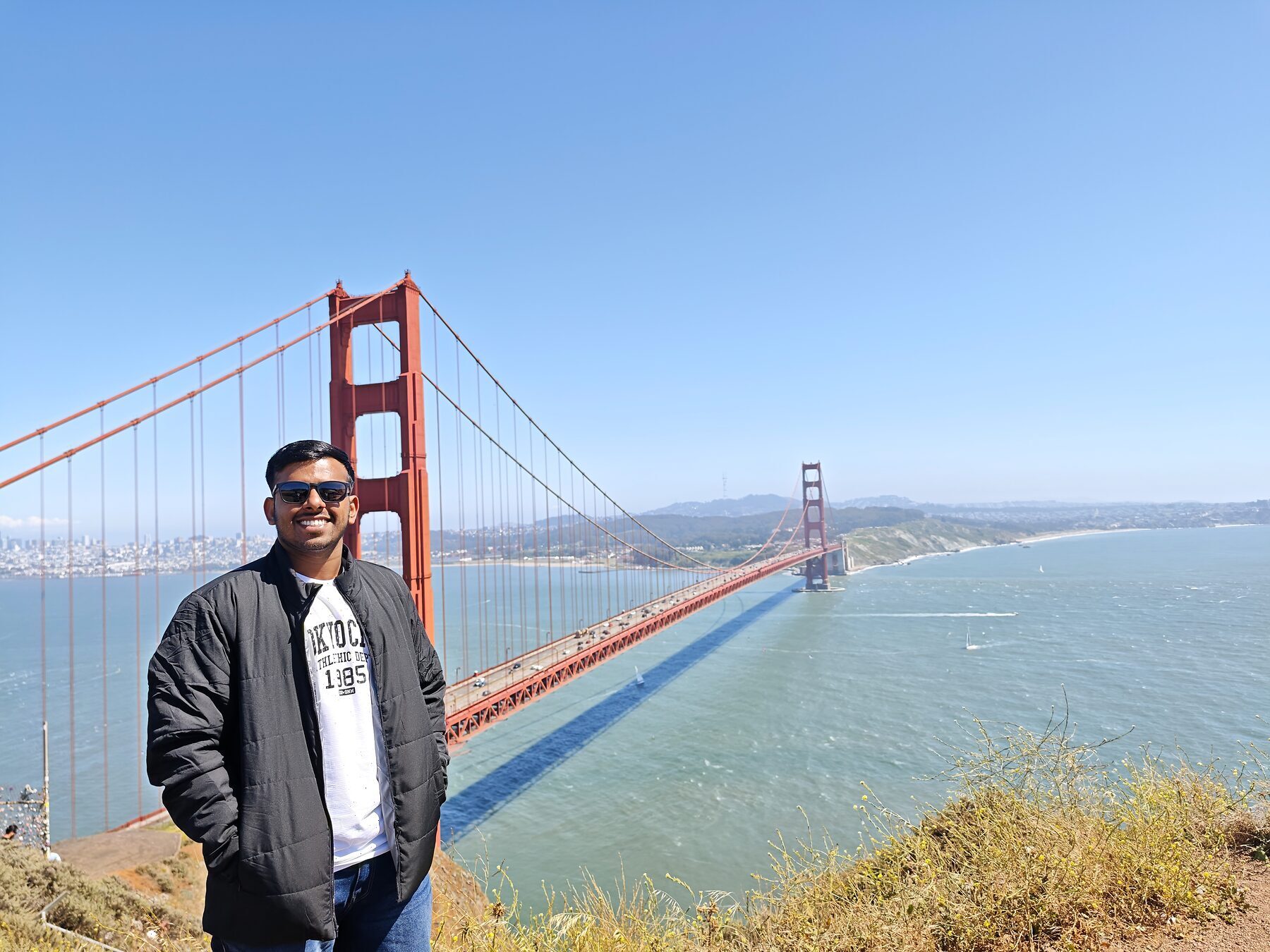 Keegan at the Golden Gate Bridge, San Francisco